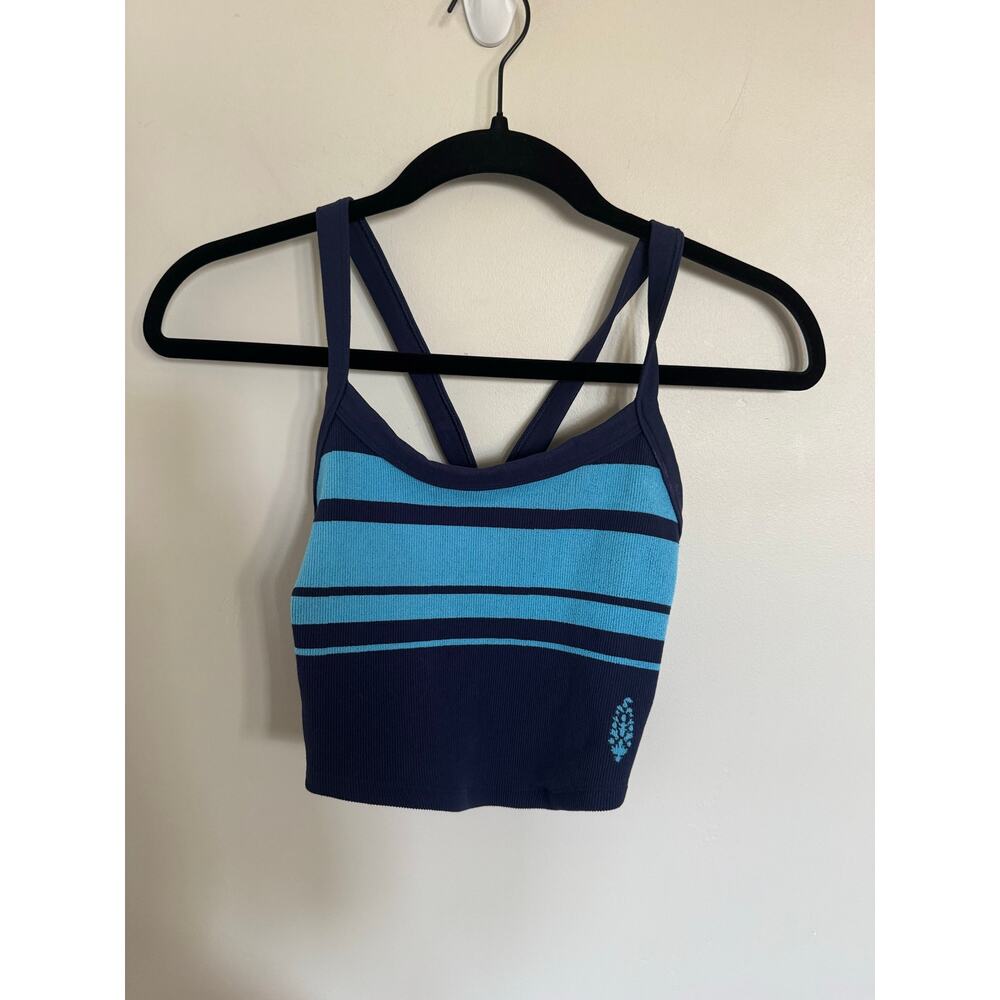 NWOT FP Movement All Clear Stripe Camisole in Midnight Navy Combo SZ XS/S - Picture 4 of 6